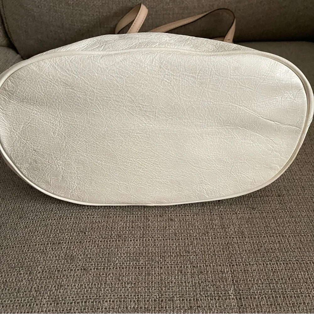 Michael Kors white leather tote bag - Picture 6 of 7